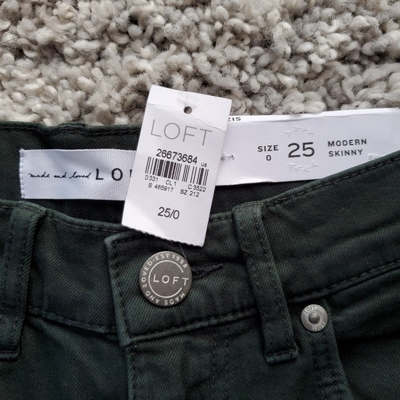 NWT LOFT Modern Double Frayed Skinny Crop Jeans - Picture 8 of 8